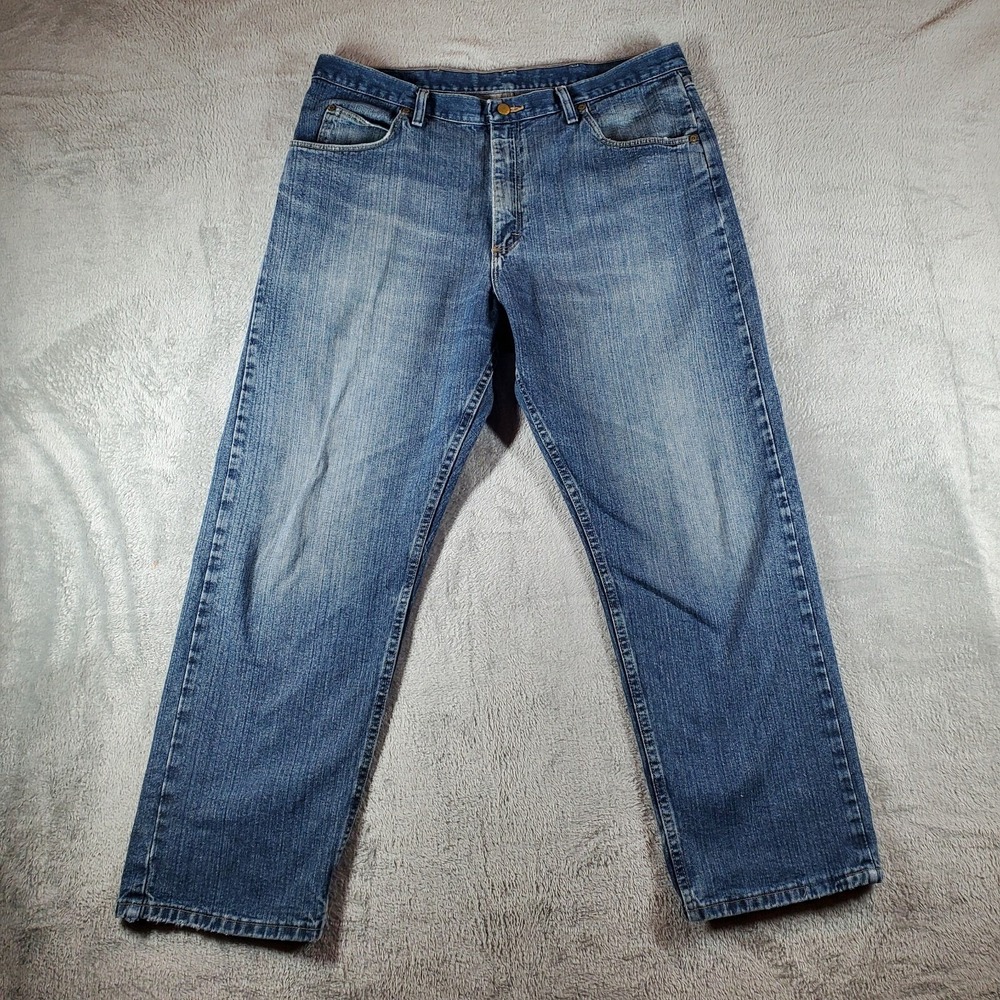 Vintage Wrangler Jeans Mens 38X30 Blue Denim Cowboy Regular‎ Fit